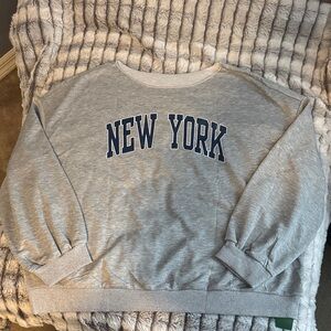 Remidoo Gray New York Crew Neck Sweater